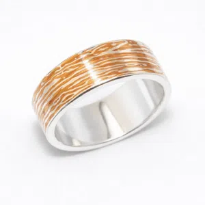 Ring mokume gane zilver koper