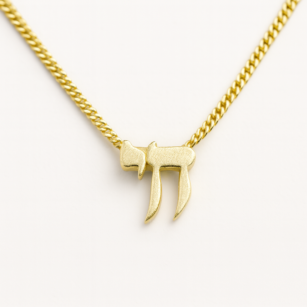 joods, sieraad, ketting, chai, leven, chet, yod, yud, 18, geluk