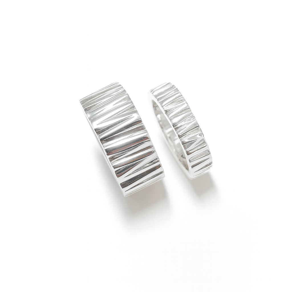 Bryce solid trouwring wit