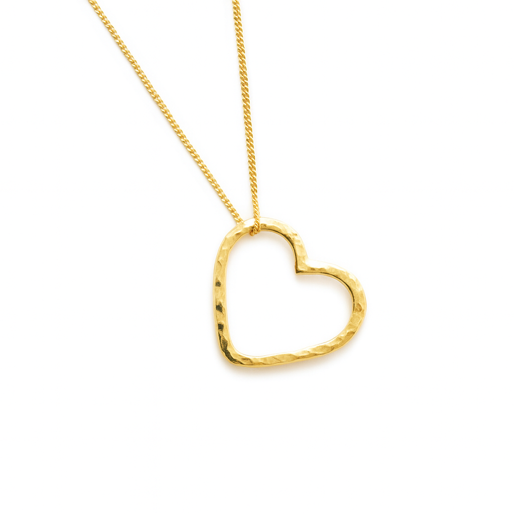 gouden ketting hart hamerslag