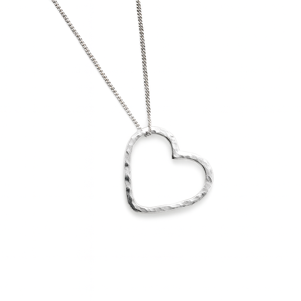 hanger hart zilver hamerslag