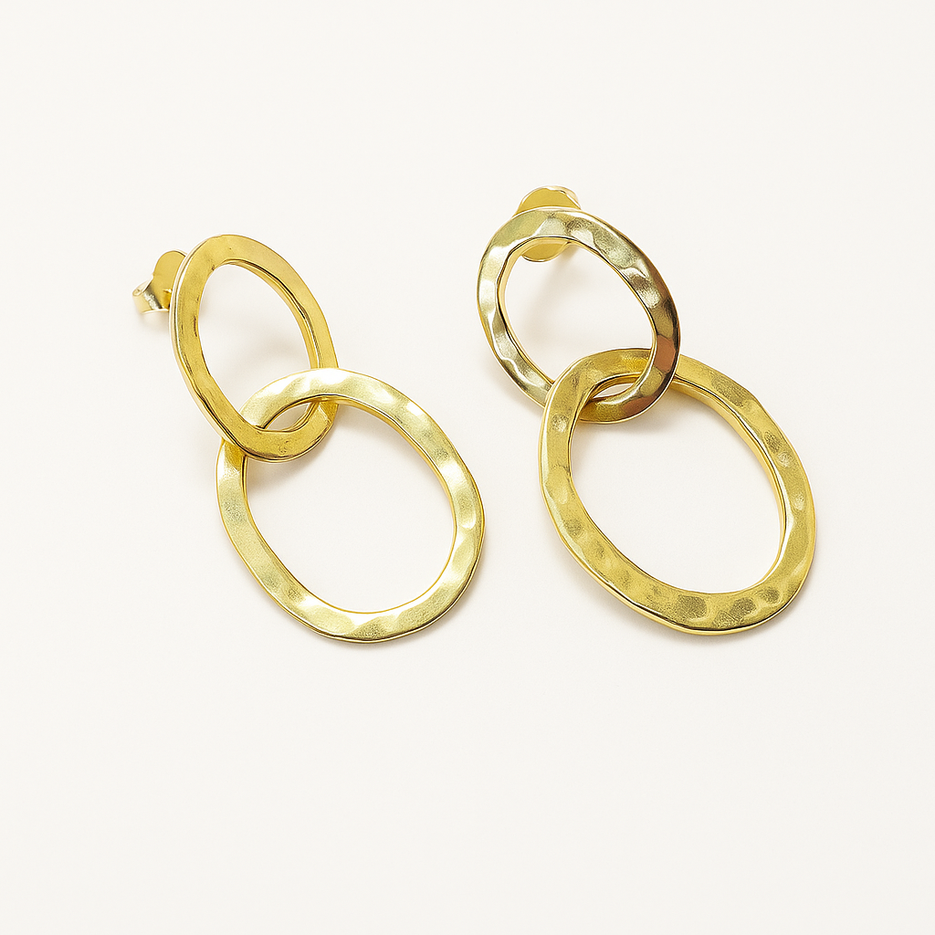 Gouden Oorbellen Hamerslag