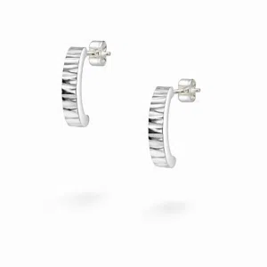 Bryce, solid as a rock zilveren oorsteker smal