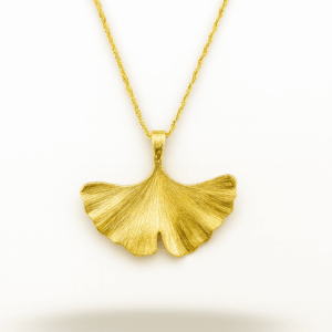 Gingko Biloba blad goud ketting