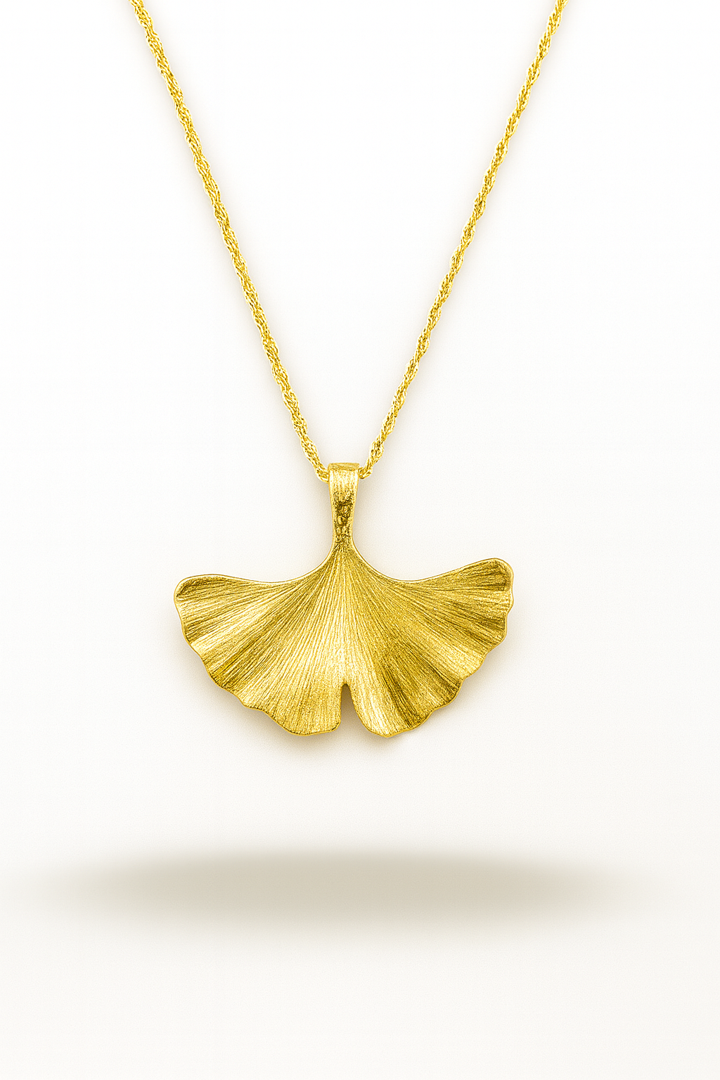 Gingko Biloba Blatt Gold Halskette