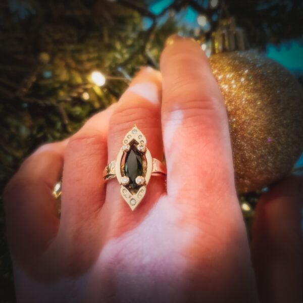Ring Caïro – Toermalijn & Diamant - Afbeelding 4