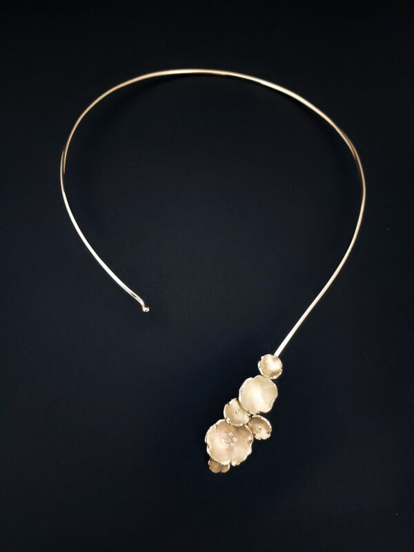 Spangcollier Firenze Multi – Luxe Gouden Collier met Diamanten - Afbeelding 2