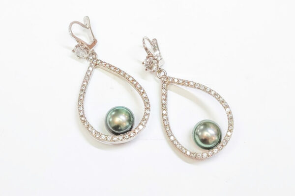 Oorbellen witgoud Tahitiparel diamanten Exclusieve juwelen, handgemaakte sieraden en unieke sieraden laten maken
