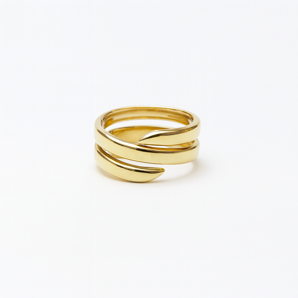 Gouden wikkelring in geelgoud