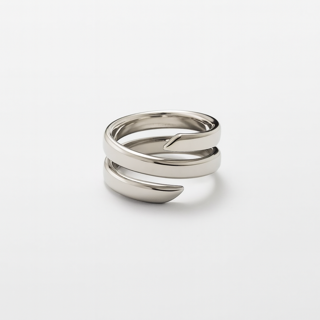 Wikkelring in witgoud