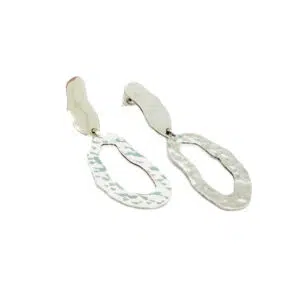 Oorbellen zilver hamerslag